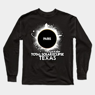 Total Solar Eclipse Paris Texas 2024 Totality Long Sleeve T-Shirt